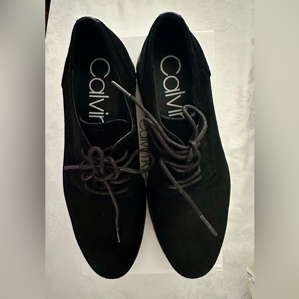 Calvin Klein Teodor Lu Calf Suede Oxford shoes size 8M /NIB🖤